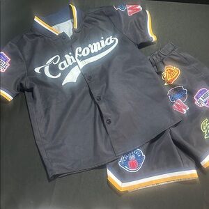 California Black and Yellow Jersey Set